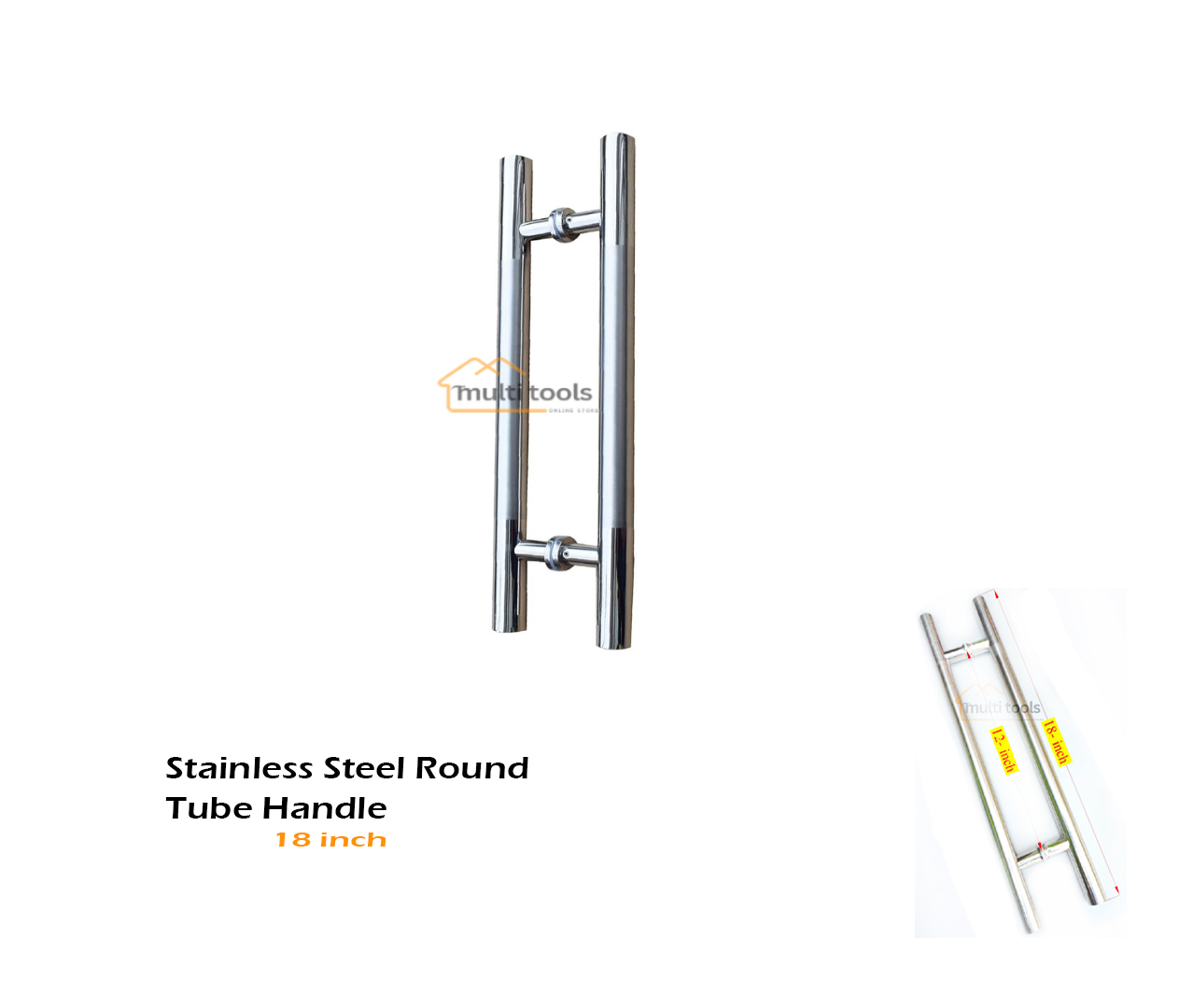 18 Inch Stainless Steel Round Tube Handle